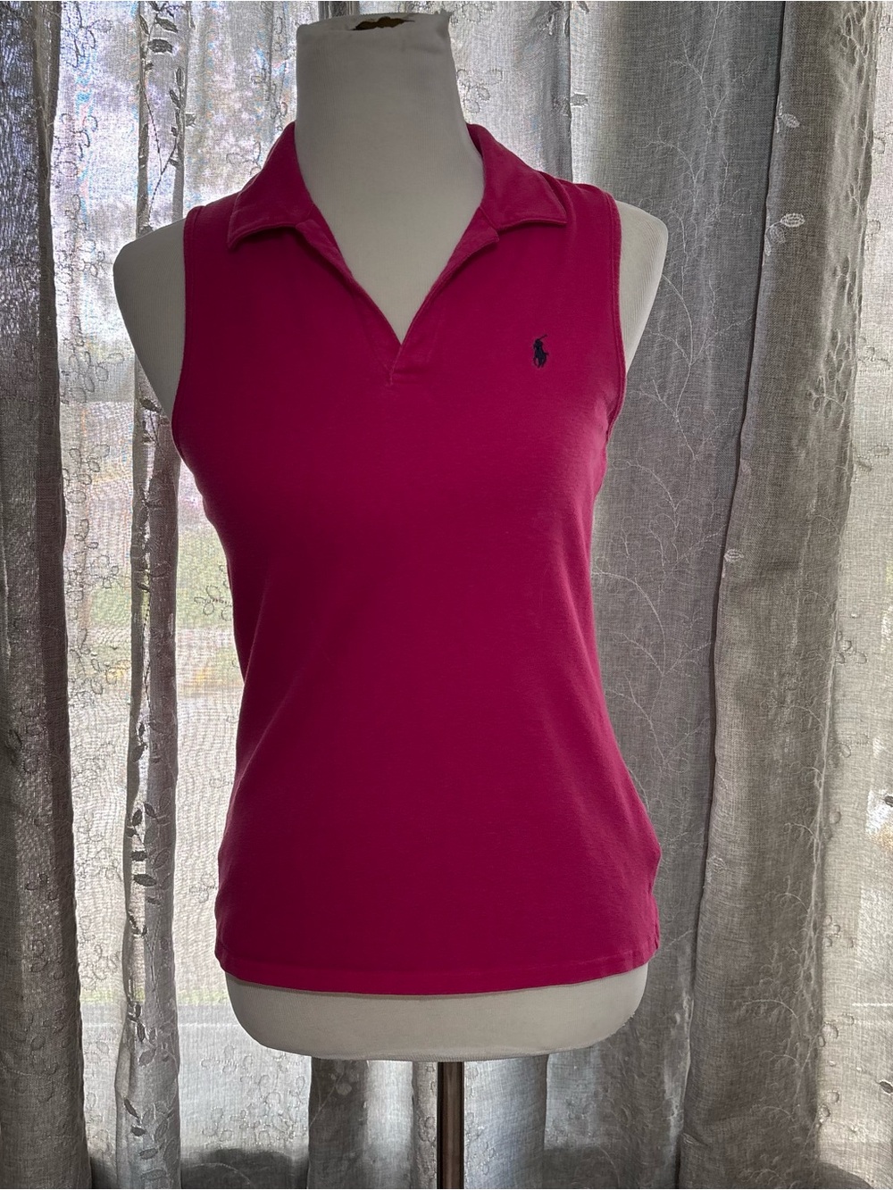 Vintage Ralph Lauren Fuchsia Sleeveless Polo Tank
